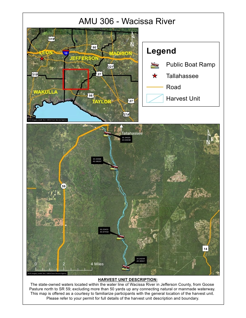 wacissa river alligator harvest map